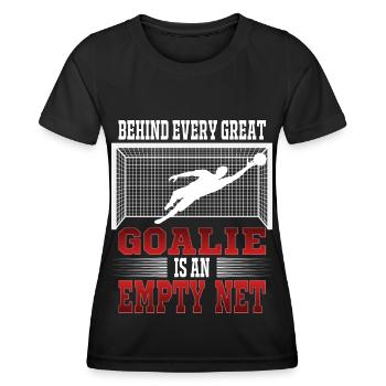 Gardien de but de football entraîneur Tor Keeper cadeau - T-shirt sport Femme - noir - Devant - AI Model Female 172 light (172cm)