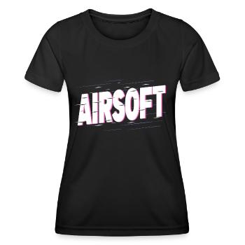 Airsoft Softair Arme Sport Hobby Player Team - T-shirt sport Femme - noir - Devant - AI Model Female 172 light (172cm)