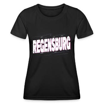 Regensburg Allemagne City Font Home Love - T-shirt sport Femme - noir - Devant - AI Model Female 172 light (172cm)