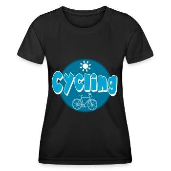 Bicycle Cycling Cycling - Women's Functional T-Shirt - black - Front - AI Model Female 172 light (172cm)