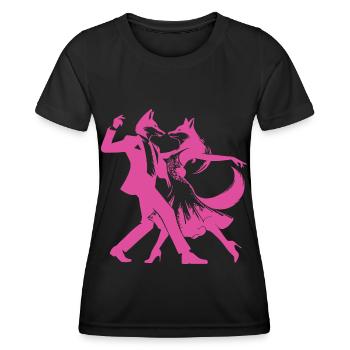 Cool dance design with stylish dance couple - Women's Functional T-Shirt - black - Front - AI Model Female 172 light (172cm)