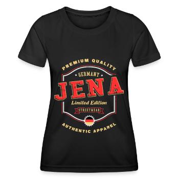 Jena Allemagne City Font Vintage Rétro - T-shirt sport Femme - noir - Devant - AI Model Female 172 light (172cm)