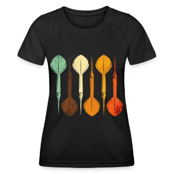 Darts Darts Player Darts Sport - Women's Functional T-Shirt - black - Front - AI Model Female 172 light (172cm)