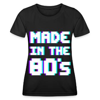 MADE IN THE 80's Achtziger Jahre Original - Frauen Funktions-T-Shirt - Schwarz - Vorne - AI Model Female 172 light (172cm)