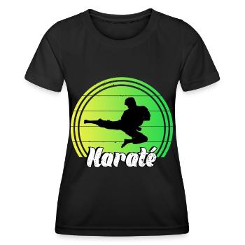 Karate - Frauen Funktions-T-Shirt - Schwarz - Vorne - AI Model Female 172 light (172cm)
