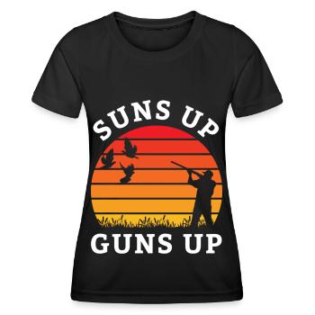 Jagd Jäger Wild Wald Jagen Taube Natur Geschenk - Frauen Funktions-T-Shirt - Schwarz - Vorne - AI Model Female 172 light (172cm)
