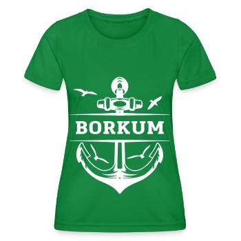 Borkum - Frauen Funktions-T-Shirt - Kelly Green - Vorne - AI Model Female 172 dark (172cm)
