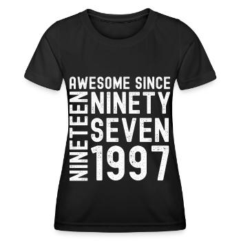 Awesome since 1997 Birthday Gift Year - Women's Functional T-Shirt - black - Front - AI Model Female 172 light (172cm)