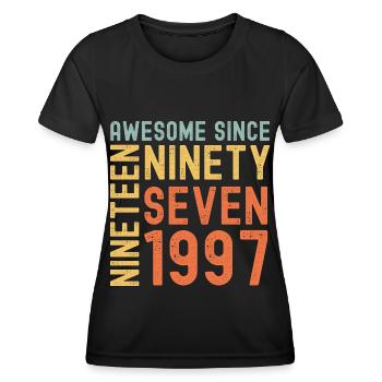 Awesome since 1997 Birthday Gift Year - Women's Functional T-Shirt - black - Front - AI Model Female 172 light (172cm)