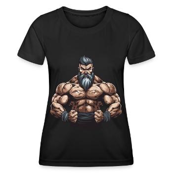 Bodybuilder Gym Muscles - Women's Functional T-Shirt - black - Front - AI Model Female 172 light (172cm)