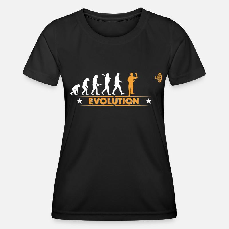Dart - Evolution - orange/weiss - Frauen Funktions-T-Shirt - Schwarz