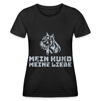 Hunde Hund Hundeliebe - Frauen Funktions-T-Shirt - Schwarz - Vorne - AI Model Female 172 light (172cm)