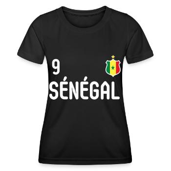 Senegalesische Nationalmannschaft - Frauen Funktions-T-Shirt - Schwarz - Vorne - AI Model Female 172 light (172cm)