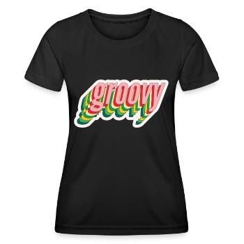 Groovy Groove Musik - Frauen Funktions-T-Shirt - Schwarz - Vorne - AI Model Female 172 light (172cm)