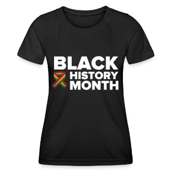 Black History Month - Frauen Funktions-T-Shirt - Schwarz - Vorne - AI Model Female 172 light (172cm)