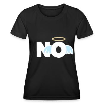 PAS d’humour amusant innocent - T-shirt sport Femme - noir - Devant - AI Model Female 172 light (172cm)