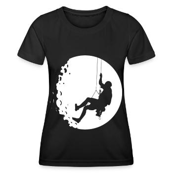 Moon - Climbing - (4) - Women's Functional T-Shirt - black - Front - AI Model Female 172 light (172cm)