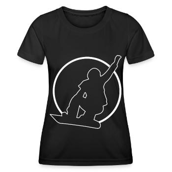 Cercle - Snowboard - (3) - T-shirt sport Femme - noir - Devant - AI Model Female 172 light (172cm)