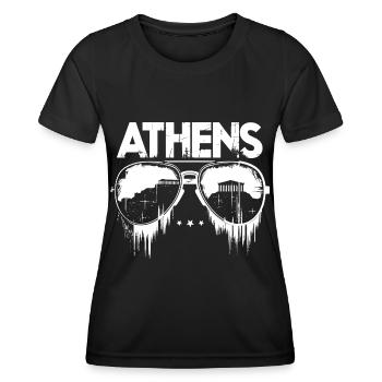 Athens Grunge Design - Women's Functional T-Shirt - black - Front - AI Model Female 172 light (172cm)