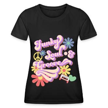 Funky soul and groove - Women's Functional T-Shirt - black - Front - AI Model Female 172 light (172cm)