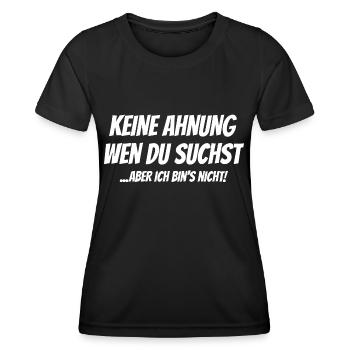 Keine Ahnung wen du suchst - Frauen Funktions-T-Shirt - Schwarz - Vorne - AI Model Female 172 light (172cm)