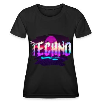 Techno - Women's Functional T-Shirt - black - Front - AI Model Female 172 light (172cm)