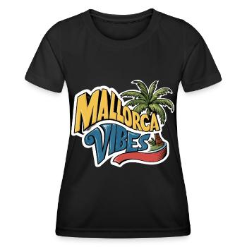 mallorca vibes 2024 - Frauen Funktions-T-Shirt - Schwarz - Vorne - AI Model Female 172 light (172cm)