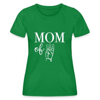 Mom of Three - Frauen Funktions-T-Shirt - Kelly Green - Vorne - AI Model Female 172 dark (172cm)