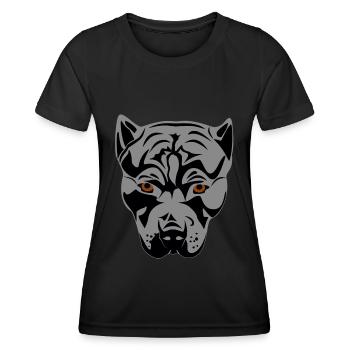 Pittbull Head Design Graphique - T-shirt sport Femme - noir - Devant - AI Model Female 172 light (172cm)