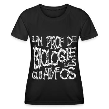 Un prof de biologie qui aime les os horreur theme - T-shirt sport Femme - noir - Devant - AI Model Female 172 light (172cm)