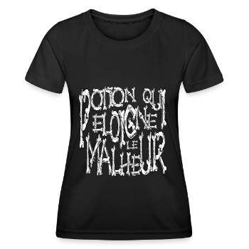Potion qui éloigne le malheur thème horreur osseux - T-shirt sport Femme - noir - Devant - AI Model Female 172 light (172cm)
