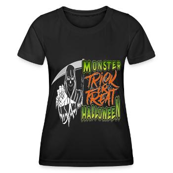 Monster halloween trick or treat - T-shirt sport Femme - noir - Devant - AI Model Female 172 light (172cm)