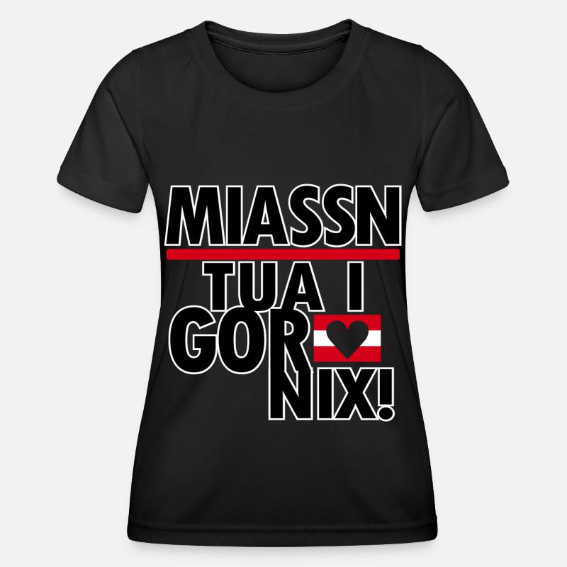 Austrian dialect Styrian - Women's Functional T-Shirt - black