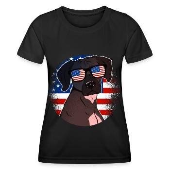 America - Women's Functional T-Shirt - black - Front - AI Model Female 172 light (172cm)