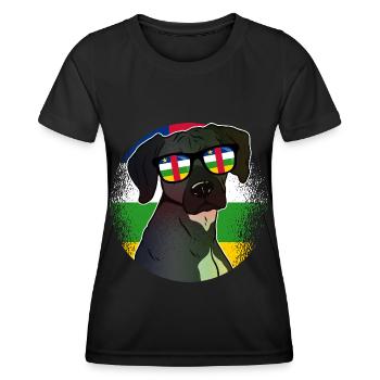 République Centrafricaine - T-shirt sport Femme - noir - Devant - AI Model Female 172 light (172cm)