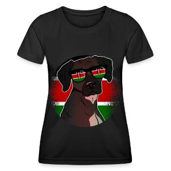 Kenia - Frauen Funktions-T-Shirt - Schwarz - Vorne - AI Model Female 172 light (172cm)