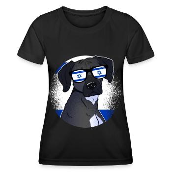 Israël - T-shirt sport Femme - noir - Devant - AI Model Female 172 light (172cm)