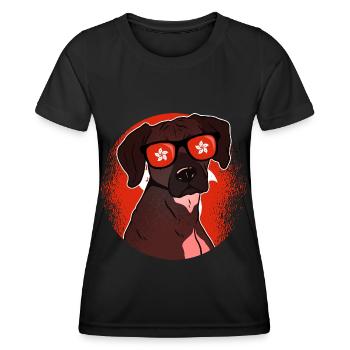 Hongkong - Frauen Funktions-T-Shirt - Schwarz - Vorne - AI Model Female 172 light (172cm)