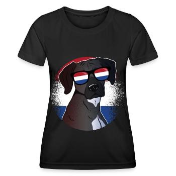 Niederlande - Frauen Funktions-T-Shirt - Schwarz - Vorne - AI Model Female 172 light (172cm)