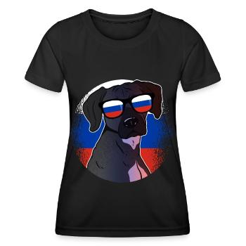 Russie - T-shirt sport Femme - noir - Devant - AI Model Female 172 light (172cm)