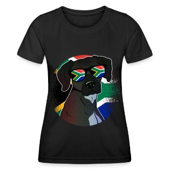Afrique du Sud - T-shirt sport Femme - noir - Devant - AI Model Female 172 light (172cm)