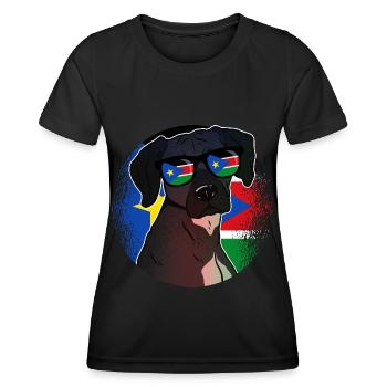 Südsudan - Frauen Funktions-T-Shirt - Schwarz - Vorne - AI Model Female 172 light (172cm)