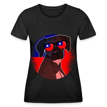 Taiwan - Frauen Funktions-T-Shirt - Schwarz - Vorne - AI Model Female 172 light (172cm)