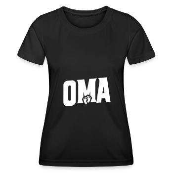 Oma - Babyfüße - Frauen Funktions-T-Shirt - Schwarz - Vorne - AI Model Female 172 light (172cm)