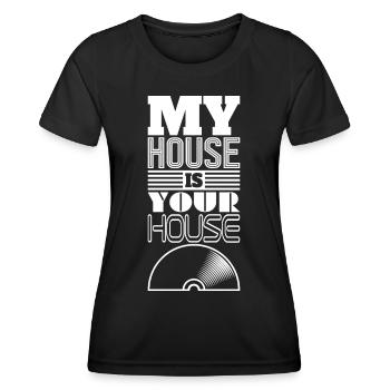 Festival Ma musique est ta maison - T-shirt sport Femme - noir - Devant - AI Model Female 172 light (172cm)