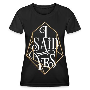 Junggesellinnenabschied I said Yes Bride Diamond - Frauen Funktions-T-Shirt - Schwarz - Vorne - AI Model Female 172 light (172cm)