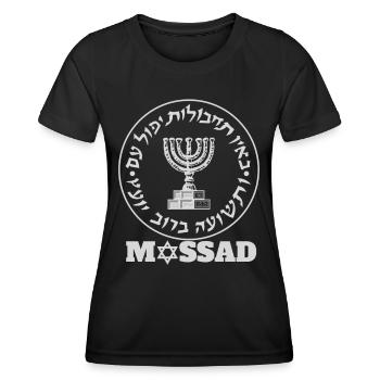 Mossad Israel Israeli Intelligence Tel Aviv - Women's Functional T-Shirt - black - Front - AI Model Female 172 light (172cm)