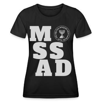 Mossad Israel Israeli Intelligence Tel Aviv - Women's Functional T-Shirt - black - Front - AI Model Female 172 light (172cm)