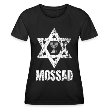 Mossad Israel Israeli Intelligence Tel Aviv - Women's Functional T-Shirt - black - Front - AI Model Female 172 light (172cm)