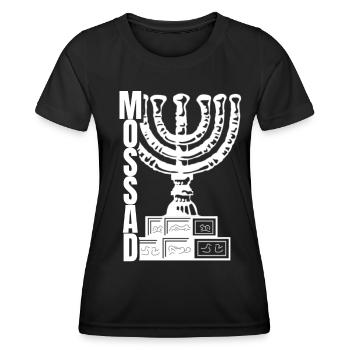 Mossad Israel Israeli Intelligence Tel Aviv - Women's Functional T-Shirt - black - Front - AI Model Female 172 light (172cm)